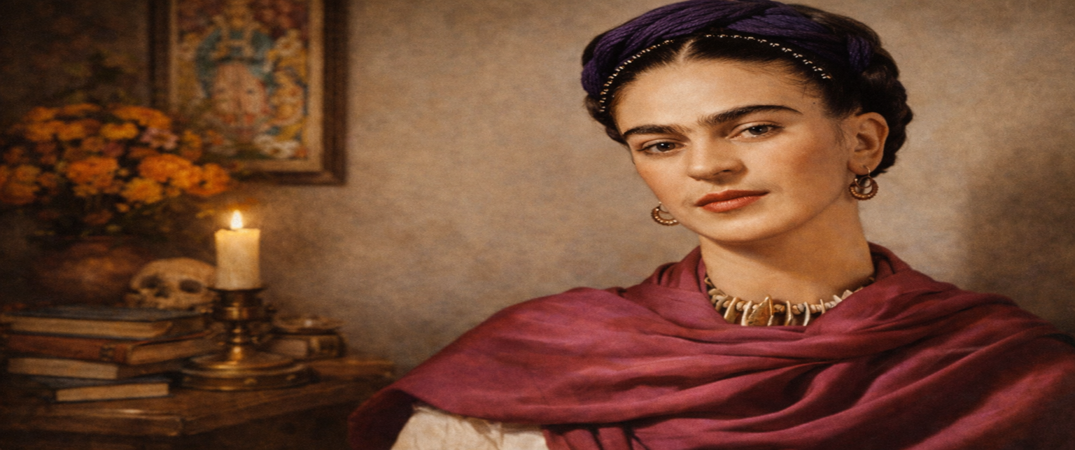 Imagem de referência de Frida Kahlo