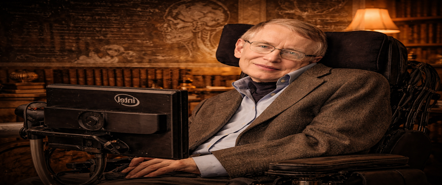 Imagem de referência de Stephen Hawking